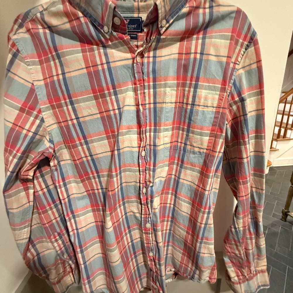 Colorful Plaid Button-down Vineyard Vines Shirt Medium
